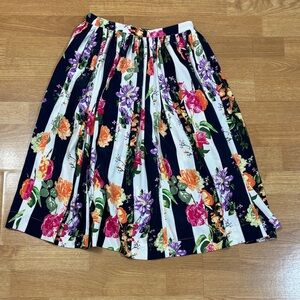 ASOS Multicolor Floral A-Line Skirt